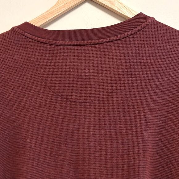 Red Head Brand Co Men’s Thermal Henley Burgundy, Size Large - Picture 6 of 8